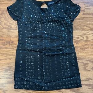 French Connection Black Sequin Dress